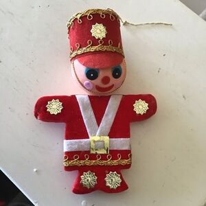 Antique Felt Toy Soldier Christmas Tree Ornament